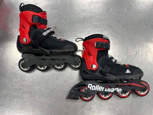 Vist Large View of Product Image Which is Used Rollerblade MICROBLADE 5-8 Junior Rec Fitness Skates Red Adjustable