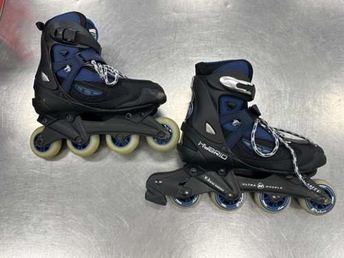 Vist Large View of Product Image Which is Used Ultra Wheels HYBRID Senior Rec Fitness Skates Black Senior 10