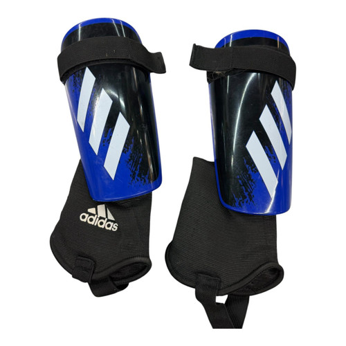 Vist Large View of Product Image Which is Used Adidas X SG MTC J Soccer Shin Guards Youth Black And Royal Blue LG