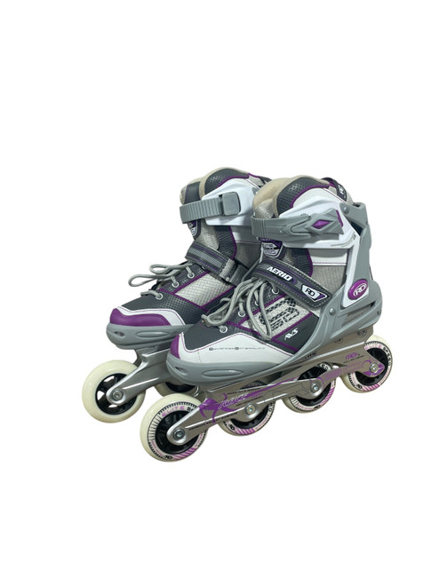 Vist Large View of Product Image Which is Used RollerDerby ELITE Q60 Senior Rec Fitness Skates Grey Senior 6