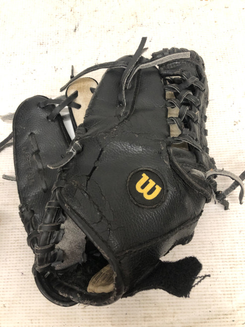 Vist Large View of Product Image Which is Used Wilson BASEBALL BB/SB Glove LH Throw Black 11 1/2"
