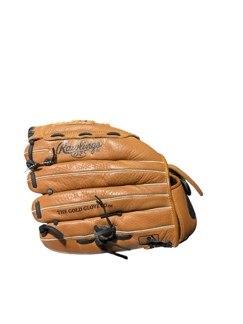 Vist Large View of Product Image Which is Used Rawlings SELECT SERIES BB/SB Glove RH Throw Brown 13"