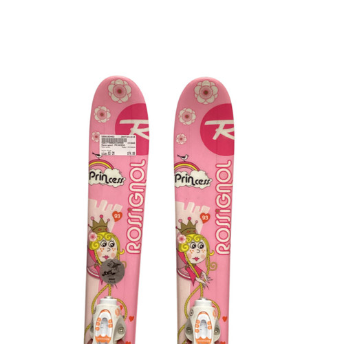 Vist Large View of Product Image Which is Used Rossignol PRINCESS Girls DH Ski/Binding Pink 93 cm