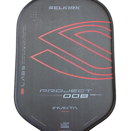 Vist Large View of Product Image Which is Used Selkirk INVIKTA PROJECT 008 Pickleball Racquet Black