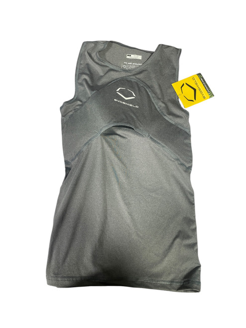 Vist Large View of Product Image Which is Used EvoShield Chest Protective Compression Shirt Gray Size Medium, front view
