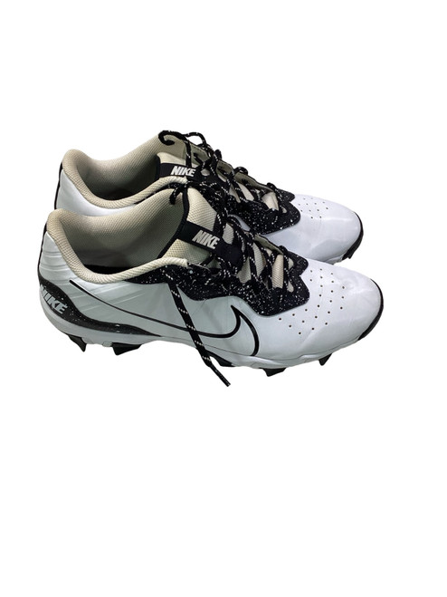 Vist Large View of Product Image Which is Used Nike ALPHA HUARACHE 4 BB/SB Cleats Black And White Senior 10
