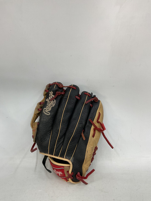 Vist Large View of Product Image Which is Used Rawlings PRO LITE SPL120BH BB/SB Glove LH Throw Black 12"