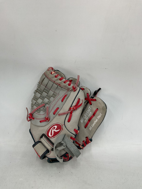 Vist Large View of Product Image Which is Used Rawlings MIKE TROUT MPL105MT BB/SB Glove RH Throw Grey 10 1/2"