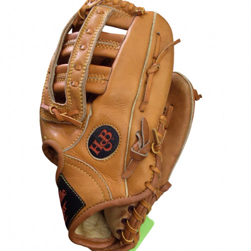 Vist Large View of Product Image Which is Used Louisville Slugger 19 FRED LYNN BB/SB Glove RH Throw Orange 12"