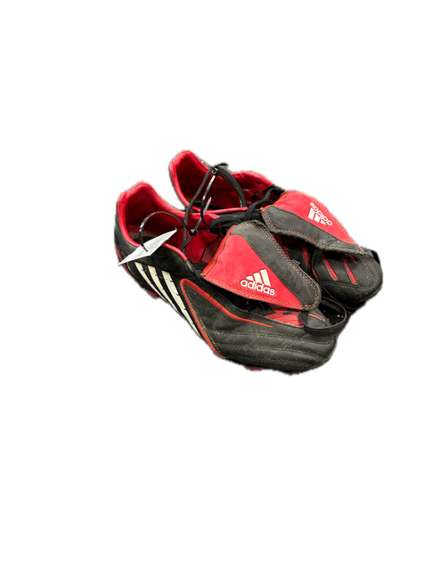 Vist Large View of Product Image Which is Used Adidas PREDATOR POWERSWERVE Soccer Cleats Black And Red Senior 7