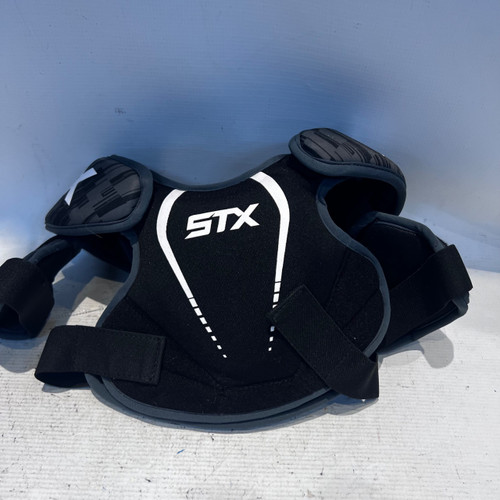 Vist Large View of Product Image Which is Used STX STALLION Lacrosse Shoulder Pads Black SM