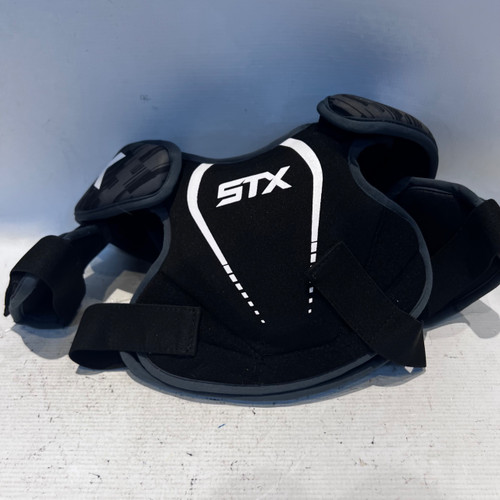 Vist Large View of Product Image Which is Used STX STALLION Lacrosse Shoulder Pads Black SM
