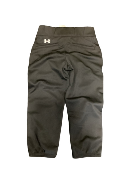 Vist Large View of Product Image Which is Used Under Armour BASEBALL PANTS BLACK BB/SB Pant Mens Black XS