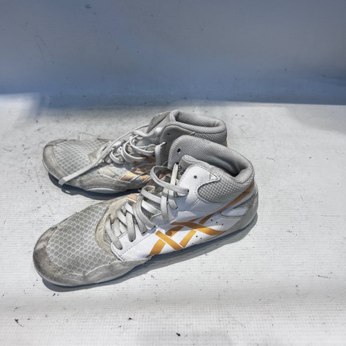 Vist Large View of Product Image Which is Used Asics Wrestling Shoes White Youth 06.0