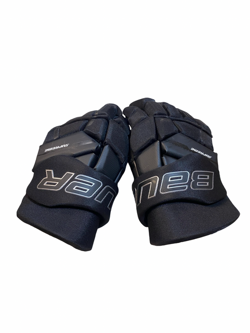 Vist Large View of Product Image Which is Used Bauer M3 Senior Gloves Black 14"