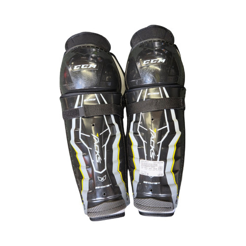 Vist Large View of Product Image Which is Used CCM TACKS 2052 SHIN GUARDS Intermediate Shin Guards Black 13"