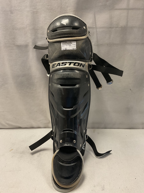 Vist Large View of Product Image Which is Used Easton SHIN GUARDS Catchers Leg Guards Black Adult