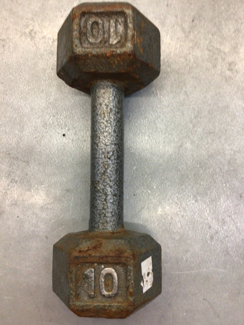 Vist Large View of Product Image Which is Used Hex Dumbbell (Each) 10 lb