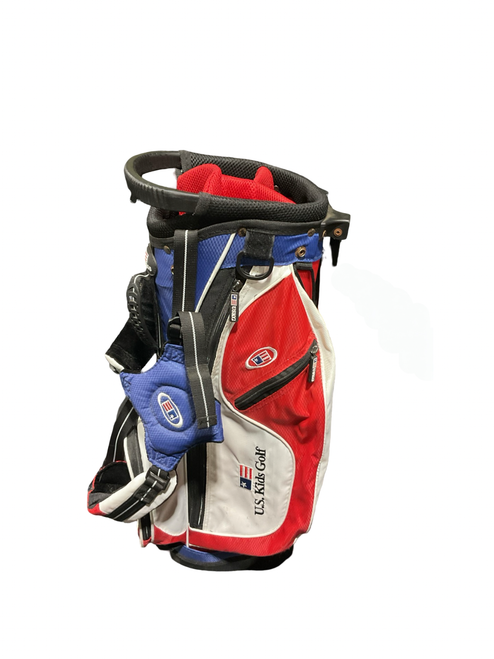 Vist Large View of Product Image Which is Used US Kids R/W/B JR STAND BAG Jr Stand Bag White