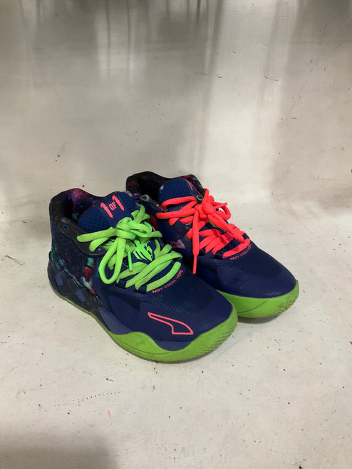 Vist Large View of Product Image Which is Used Puma Basketball Shoes Y Navy Blue Junior 03