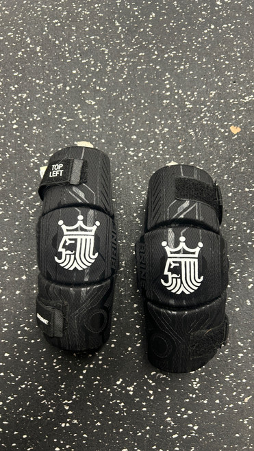Vist Large View of Product Image Which is Used Brine CLUTCH Lacrosse Arm Pads/Guards Black XXS