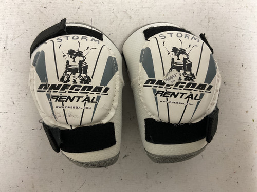 Vist Large View of Product Image Which is Used ONE GOAL Junior Elbow Pads White SM