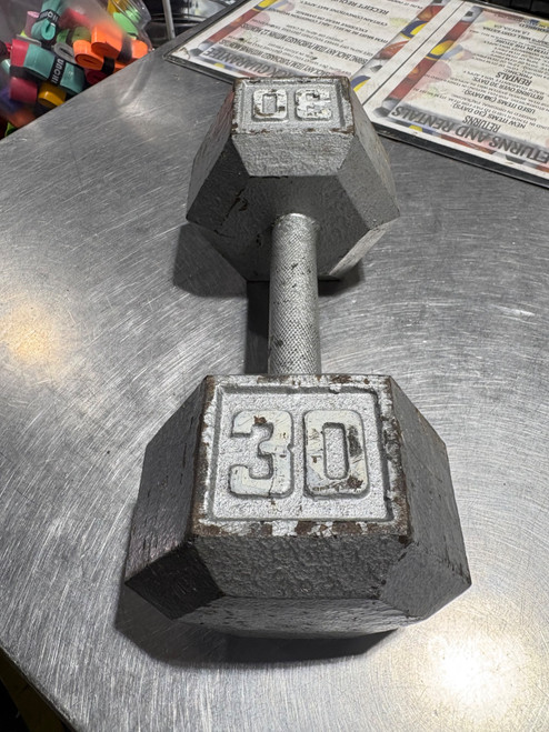Vist Large View of Product Image Which is Used Hex Dumbbell (Each) 30 lb