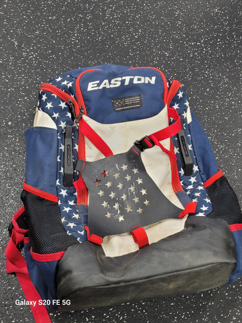 Vist Large View of Product Image Which is Used Easton WALK-OFF BB/SB Player Backpack Navy Blue
