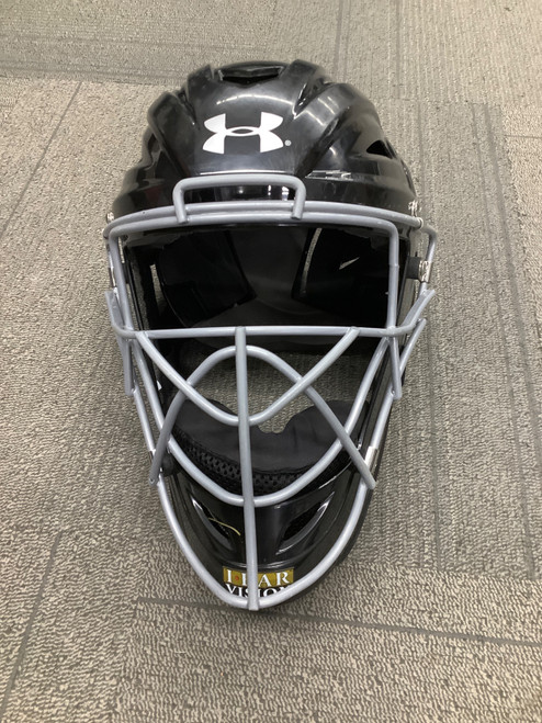 Vist Large View of Product Image Which is Used Under Armour UAHG2-YVS Catchers Helmet w/Mask Black XS/S