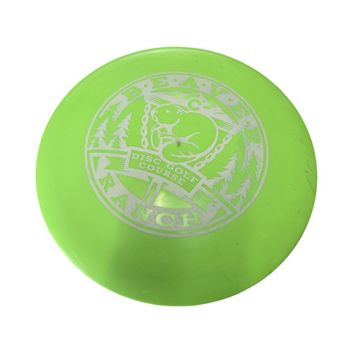 Vist Large View of Product Image Which is Used Innova BEAVER RANCH DRIVER DISC Disc Golf Driver Neon Green