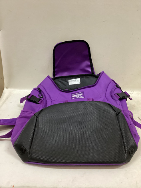 Vist Large View of Product Image Which is Used Rawlings KS PURPLE BACKPACK BB/SB Player Backpack Purple