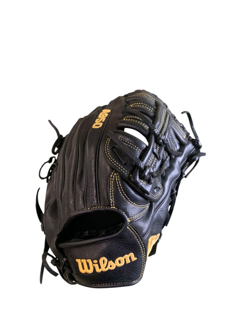 Vist Large View of Product Image Which is Used Wilson A950 BB/SB Glove RH Throw Black 12 1/2"