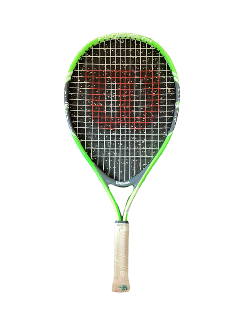 Vist Large View of Product Image Which is Used Wilson FEDERER Junior Tennis Racquet Neon Green 21"