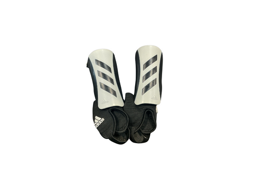 Vist Large View of Product Image Which is Used Adidas Soccer Shin Guards Junior White MD