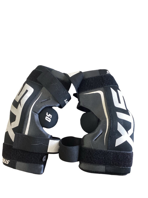 Vist Large View of Product Image Which is Used STX 50 ARM PADS Lacrosse Arm Pads/Guards Black LG