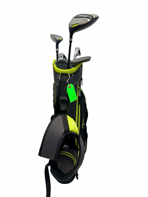 Vist Large View of Product Image Which is Used Top Flite Junior Golf Package Set LH Black 5-Piece Age 5-8