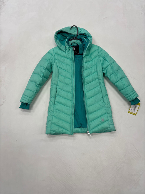 Vist Large View of Product Image Which is Used Spyder Outerwear Heavy Jacket Y Teal SM