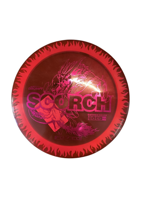 Vist Large View of Product Image Which is Used Discraft SCORCH FUZED Disc Golf Driver Red 172g