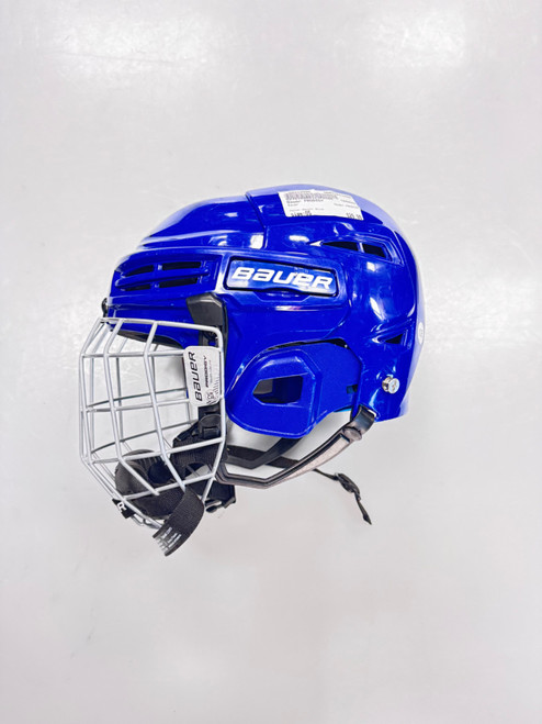 Vist Large View of Product Image Which is Used Bauer PRODIGY Helmet Cage Combo Royal Blue One Size