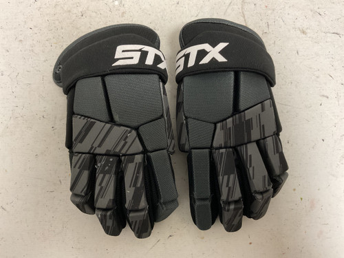 Vist Large View of Product Image Which is Used STX Lacrosse Gloves Junior Black SM