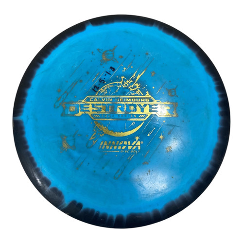 Vist Large View of Product Image Which is Used Innova DESTROYER CALVIN HEIMBURG Disc Golf Driver Royal Blue