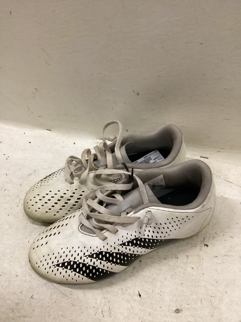 Vist Large View of Product Image Which is Used Adidas Soccer Cleats Black And White Junior 02.5
