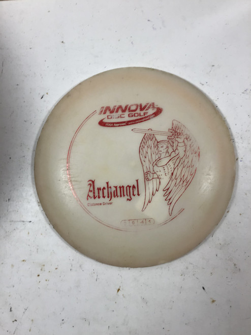Vist Large View of Product Image Which is Used Innova DX ARCHANGEL Disc Golf Driver White