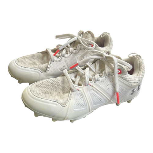Vist Large View of Product Image Which is Used Under Armour Jr FB Cleats White Junior 06