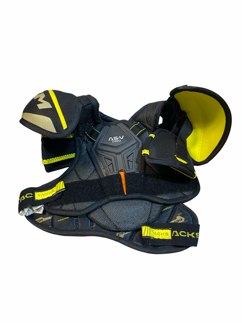Vist Large View of Product Image Which is Used CCM ASV PRO Youth Shoulder Pads LG