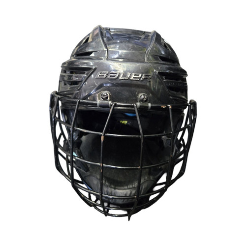 Vist Large View of Product Image Which is Used Bauer REAKT 150 HOCKEY HELMET SZ SM Helmet Cage Combo Black SM