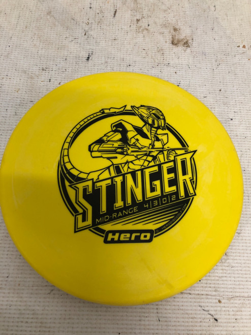 Vist Large View of Product Image Which is Used HERO STINGER Disc Golf Mid Range Yellow