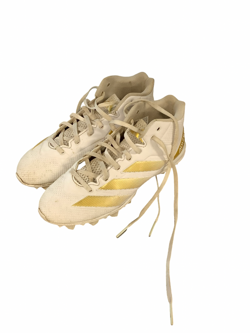 Vist Large View of Product Image Which is Used Adidas ADIZERO BB/SB Cleats White Senior 7.5