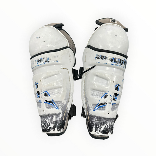 Vist Large View of Product Image Which is Used Mission MISSION Junior Shin Guards White 15"