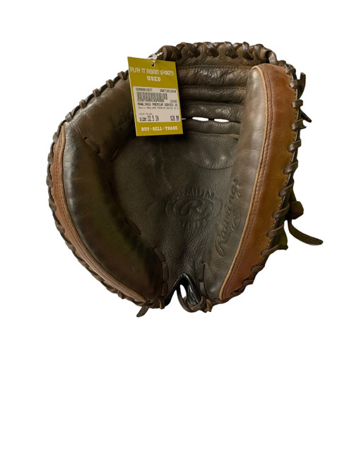 Vist Large View of Product Image Which is Used Rawlings RAWLINGS PREMIUM SERIES 32.5IN LHT BB/SB Catchers LH Throw Black 32 1/2"